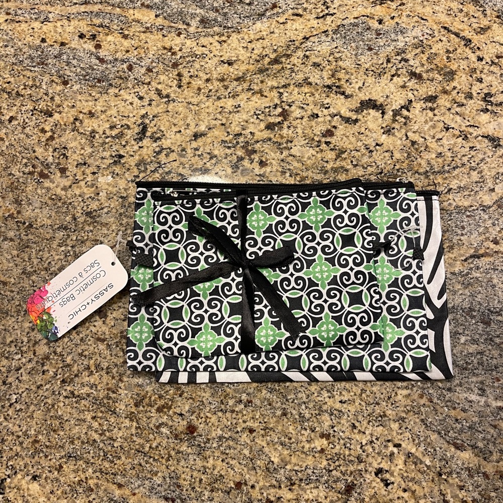 set of 3 cosmetic bags - NWT